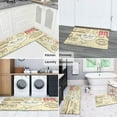 thumbnail image 6 of Coffee Vintage Stamp Pattern Kitchen Mat Set Of 2,Kitchen Rugs Mats with Dirty Resistance,washable,Non-Slip,kitchen Mats 17.7x24+17.7x48inch, 6 of 7