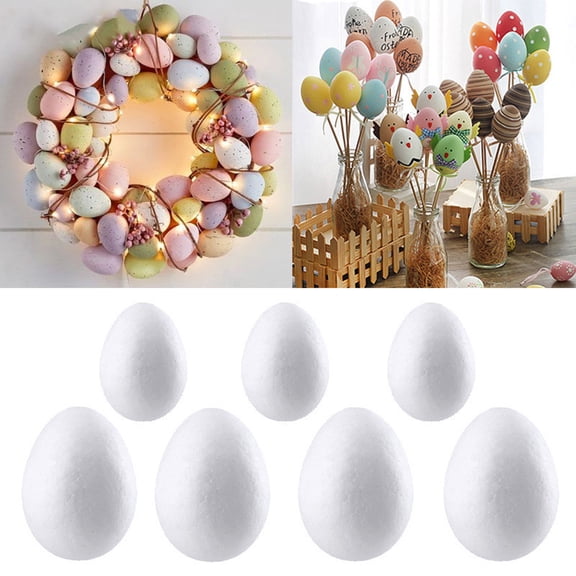 Dserhfy 20Pcs/Bag Convenient Foam Egg Easy Use Polystyrene DIY Easter Simulation Egg for Festival