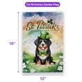 thumbnail image 5 of Happy St. Patrick’s Day Bernese Mountain Dog with Green Hat Shamrocks Rainbow Garden Flag 12x18in Double Sided Berner Lover Gifts Outdoor Decor - 03007, 5 of 5