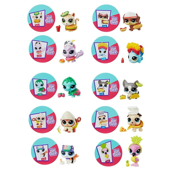 Littlest Pet Shop LPS Hungry Pets, Classic-scale Dolls, 10 to Collect