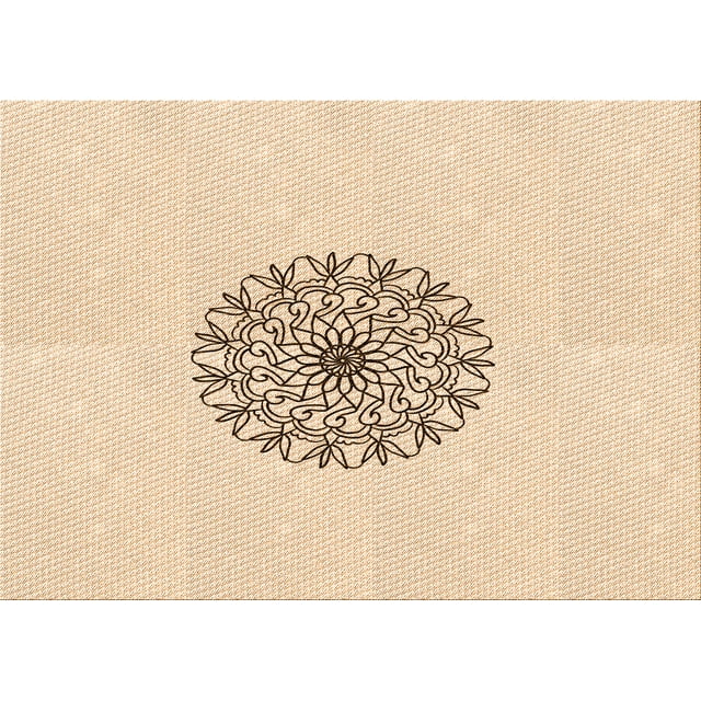 Ahgly Company Machine Washable Indoor Rectangle Transitional Moccasin Beige Area Rugs, 2' x 3'