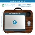 thumbnail image 3 of LapGear Cup Holder Lap Desk, Fits 14" Laptop, Espresso Woodgrain, 3 of 6