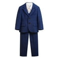 thumbnail image 7 of Boys Formal Suit 5 Piece Vest, Pants and Tie Dresswear Suit Set,Coat + Pants + Shirt + Waistcoat + Bow Tie Blue 5-6 Years, 7 of 7