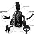 thumbnail image 5 of HELLHERO Black and White Piano Music Double Zipper Crossbody Bags for Women, Travel, 5 of 7
