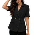 thumbnail image 4 of Plus Size Blazers for Women Business Casual Fall Clothes Lightweight Fabric Long Sleeve Open Front Suit Jackets With Pockets Fashion Work Jacket, 4 of 7