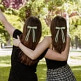 thumbnail image 4 of Hearth & Gear 2 Pcs Pinces à Cheveux pour Femmes avec Ruban à Franges Nœud Papillon Pinces à Cheveux pour Femmes avec Longue Queue Pinces à Cheveux Solides Accessoires pour Cheveux Longs Barrettes Pinces à Cheveux avec Nœud Barrettes à Cheveux Roses, 4 of 6