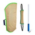 thumbnail image 1 of jinwen 3 Pack Dog Bite Arm Sleeves - Pet Training Stick - Training Set for Small Medium Green, 1 of 9