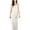White, variant on Women's Floral Lace Maxi Dress with Spaghetti Straps and Scalloped Hem - Small, White