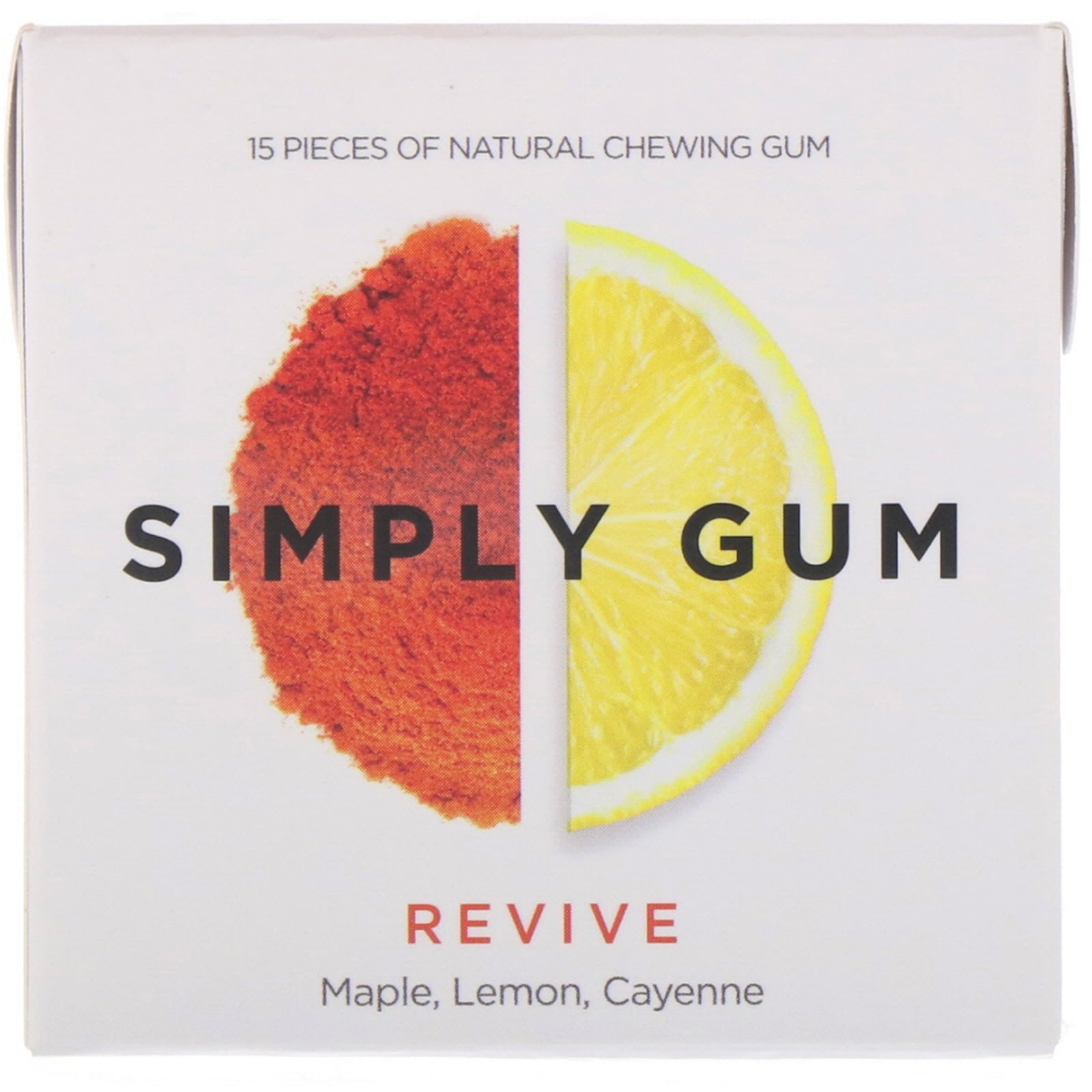 Simply Gum Revive Chewing Gum 15 count per pack 12 packs per case