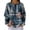 Blue, variant on Womens Sweatshirt Casual Boho Floral Print Henley Pullover Long Sleeve Leisure Loose Fit Top Light Green S