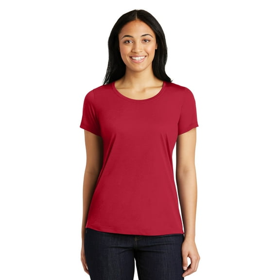 Sport-Tek Women's PosiCharge Ecompetitor Cotton Touch Scoop Neck Tee. LST450