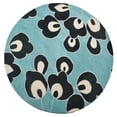 thumbnail image 3 of Rugsotic Carpets Hand Tufted Wool Eco-Friendly Area Rugs - 8'x8', Round, Blue, Modern Contemporary Design, High Pile Handmade Anti Skid Rugs for Living Room, Bed Room (K00718), 3 of 6