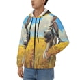thumbnail image 3 of Honeii Funny Countryside Donkey Print Hoodies for Men, Pullover & Full Zip, Breathable Zip up Hoodie, Sweatshirt-3X-Large, 3 of 5
