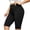 Black, variant on Bloomae Plus Size High Waisted Biker Shorts for Women-Basic Solid Color Tummy Control Fitness Athletic Workout Running Yoga Gym Shorts