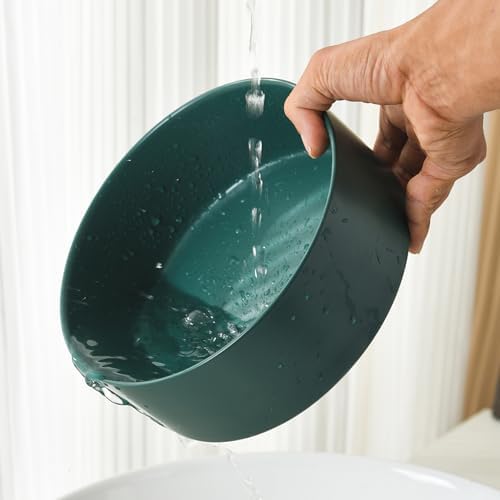 6'' Ceramic Dog Bowl - 30Oz Classic Dogs Food & Water Bowl for Small and Medium Breed Dogs, Heavy Duty Non-Slip Dog Dishes, Food Grade Stoneware Pet Bowl, Dishwasher & Microwave Safe, Green