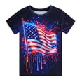 thumbnail image 5 of FYDUU Kids 4th Of July T Shirt American Flag Graphic T-Shirts For Boys Girls Tie Dye Tees Red White And Blue Tops Independence Day Summer Tshirts Top 10-11 Years, 5 of 5