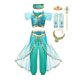thumbnail image 1 of Frozen Elsa Anna Princesa Vestido Niñas Jasmine Rapunzel Aurora Ropa Fiesta Niños Cosplay Cenicienta Blancanieves Ariel Costume7-8T (Etiqueta 140) Gao Jinjia LED, 1 of 2
