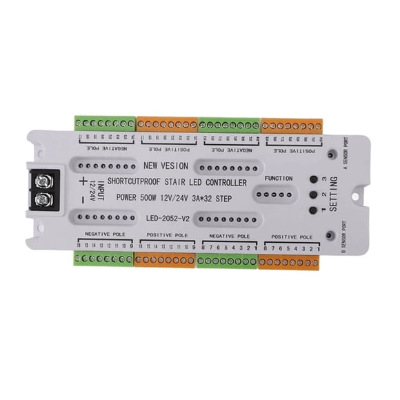 Stair LED Motion Sensor Light DC12V/24V Ladder Night Light 32 Channels Prevent Short Circuit Controller For Stairway