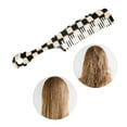 thumbnail image 5 of Unique Bargains 1 Pc Handle Wavy Hair Comb Black White Acetate Sheet, 5 of 5