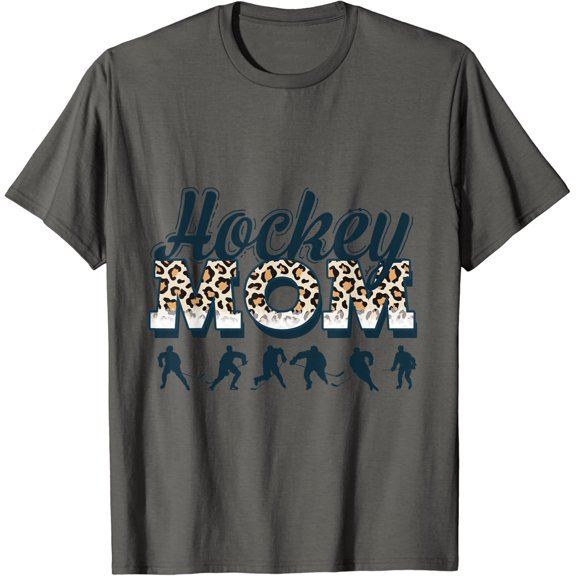 Ice Hockey Mama Leopard Mom Sports Lovers Mothers Day T-Shirt Unisex Full Size S-5XL