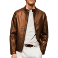 thumbnail image 4 of Chamarra Para Hombre Shendy Vendi Chaqueta Vinipiel Tipo Biker Chocolate Chica, 4 of 4