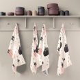 thumbnail image 4 of Multi-Purpose Kitchen Towels 28x18 Inch Dishcloths with Hanging Loop Decorative and Practical Towels for Kitchen, Dining Peach Pumpkins with Black Bows, 4 of 6