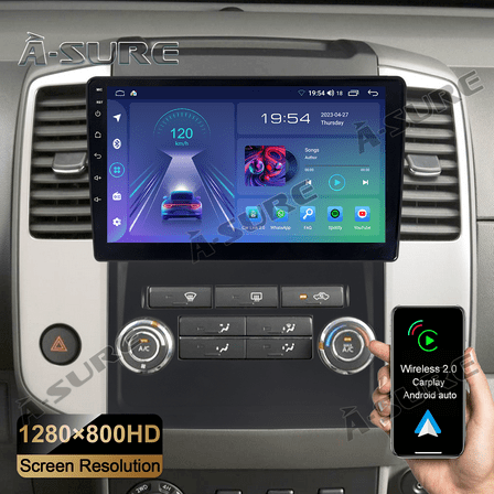 9'' Android 13 Car Radio Stereo for Nissan Frontier 2009-2012 Support Wireless CarPlay GPS Navi WiFi Bluetooth DSP