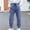 Blue, variant on Girls Trendy Pants New Spring and Summer Cute Print Girls Pocket Elastic Waist Comfy Full Length Pants Jeans Style B-22 Blue 10 Years