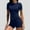 Navy, variant on Women 2 Piece Casual Suit Pleated Short Sleeve Top and High Waisted Wide Leg Pants Tracksuit Set Cute Summer Clothes for Juniors Conservative Woman Bathing Bikini Suits Women Long Skirts