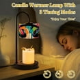 thumbnail image 2 of Candle Warmer Lamp with Timer, Gaming Graffiti Gamepad Headphones Street Pop Cool Non-slip Wireless Remote Control Wax Melts Warmer with 4 Bulbs for Home Office Dorm, Birthday Gifts for Women, 2 of 7