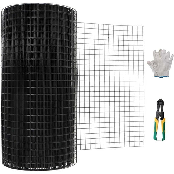 HOSTIC 24 Inch x 100 Feet 1 Inch Mesh Hardware Cloth Fencing Net 16 Gauge Welded Wire Fence for Planting Breeding Home Garden