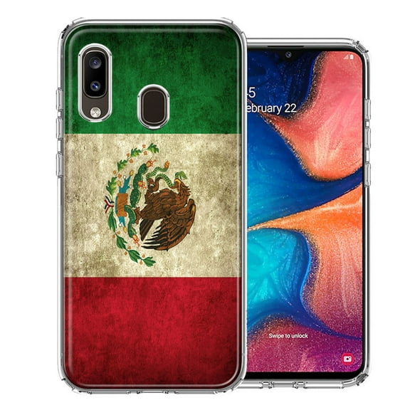 MUNDAZE For Samsung A20 Mexico Flag Design Double Layer Phone Case Cover