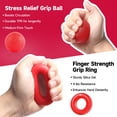 thumbnail image 4 of Kit de entrenamiento para fortalecer el agarre de mano (paquete de 5) FitBeast, agarre de antebrazo, resistencia ajustable, pinza de mano, ejercitador de dedos, anillo de agarre y bola de agarre para, 4 of 5
