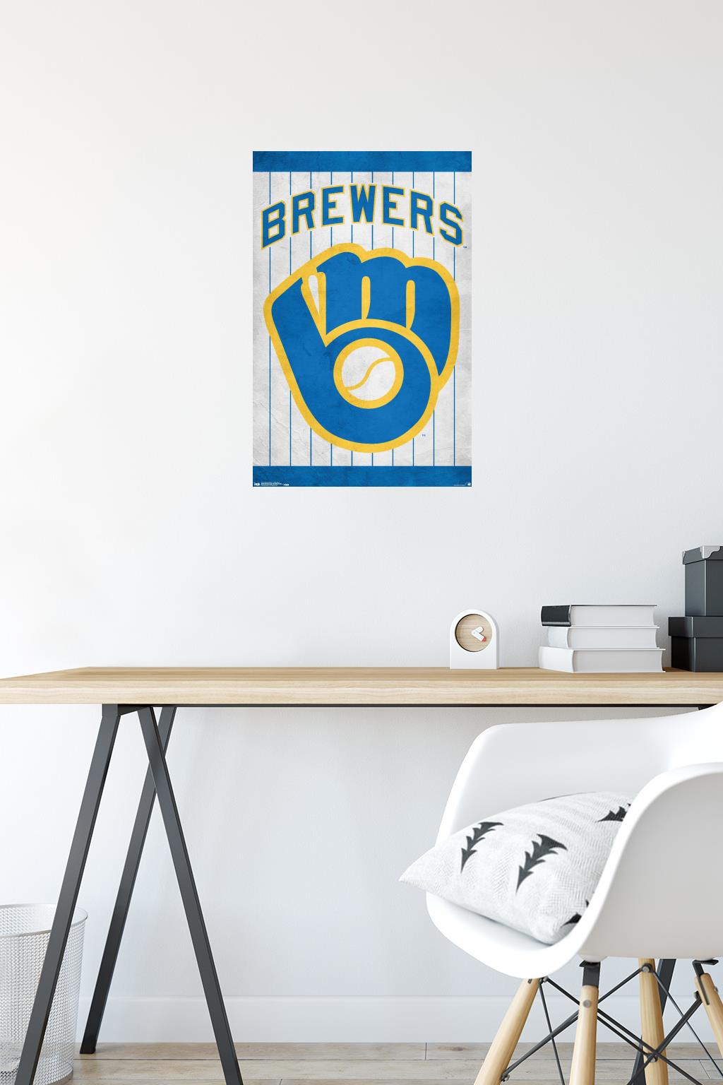 MLB Milwaukee Brewers - Retro Logo Wall Poster, 14.725" x 22.375"