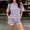 Purple plus size 2 piece shorts set a1, variant on Cagogo Women Plus Size 2 Piece Shorts Set Striped Casual Summer Outfits Loose Round Neck Short Sleeve Tshirt Shorts Matching Lounge Sets Tracksuits Travel Airport Clothes, Pink M
