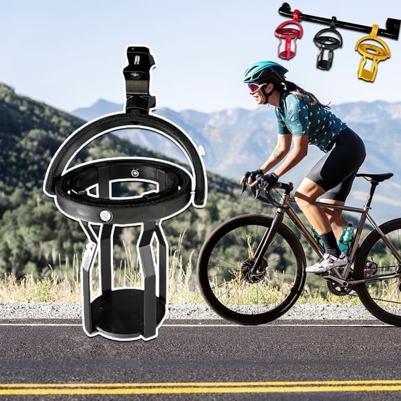 Gyroscopic Cup Holder, Universal 360° Rotatable Self Leveling Bottle Holder, 2025 Gyroscopic Cup Holder with Clamp, Adjustable Gyrgo Drink Holder Expander, for Motorcycle, ATV/Utv, Bike