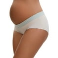 thumbnail image 4 of INSPIRE CHIC Women's Low Waist Ice Silk Seamless Maternity Briefs Pregnancy Under the Bump Underwear XXL Beige, 4 of 4
