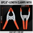 thumbnail image 4 of ZHUYING 6-Piece 6" inch Spring Clamp, Metal Spring Clamps, 2.5"-inch Jaw opening (6-Piece), 4 of 5