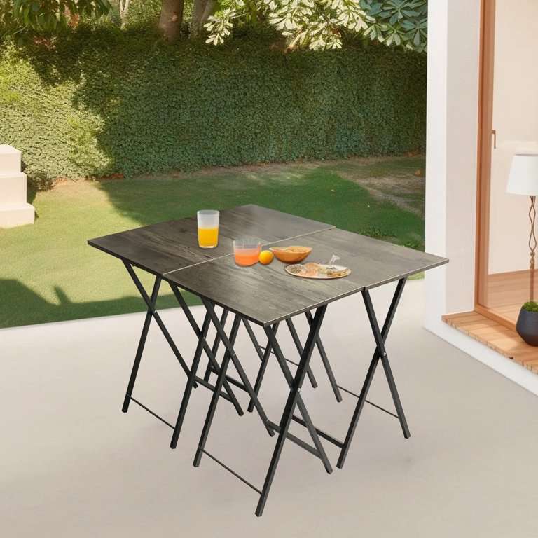 Outdoor Snack Table Set With Stand 4pc Corbett Oversize Oblong