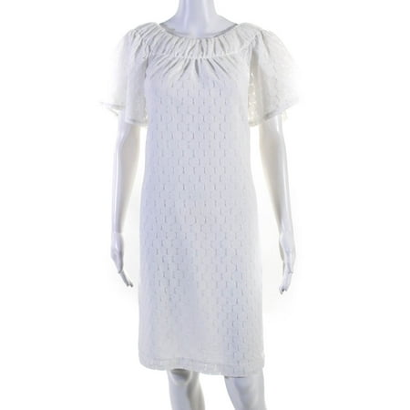 

Abbey Glass Womens Circular Lace Emma Dress White Size L