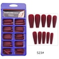 thumbnail image 1 of Fiudx Caja de 100 Uñas Postizas Mate con Parches Largos para Decoración de Uñas, Uñas Esmeriladas Completas, 1 of 2
