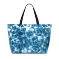 thumbnail image 2 of Rocae Blue Tie Dye for Large Women's Waterproof Beach Bag Tote with 7 Pockets Pool Bag for Travel Gym Vacation, 2 of 6