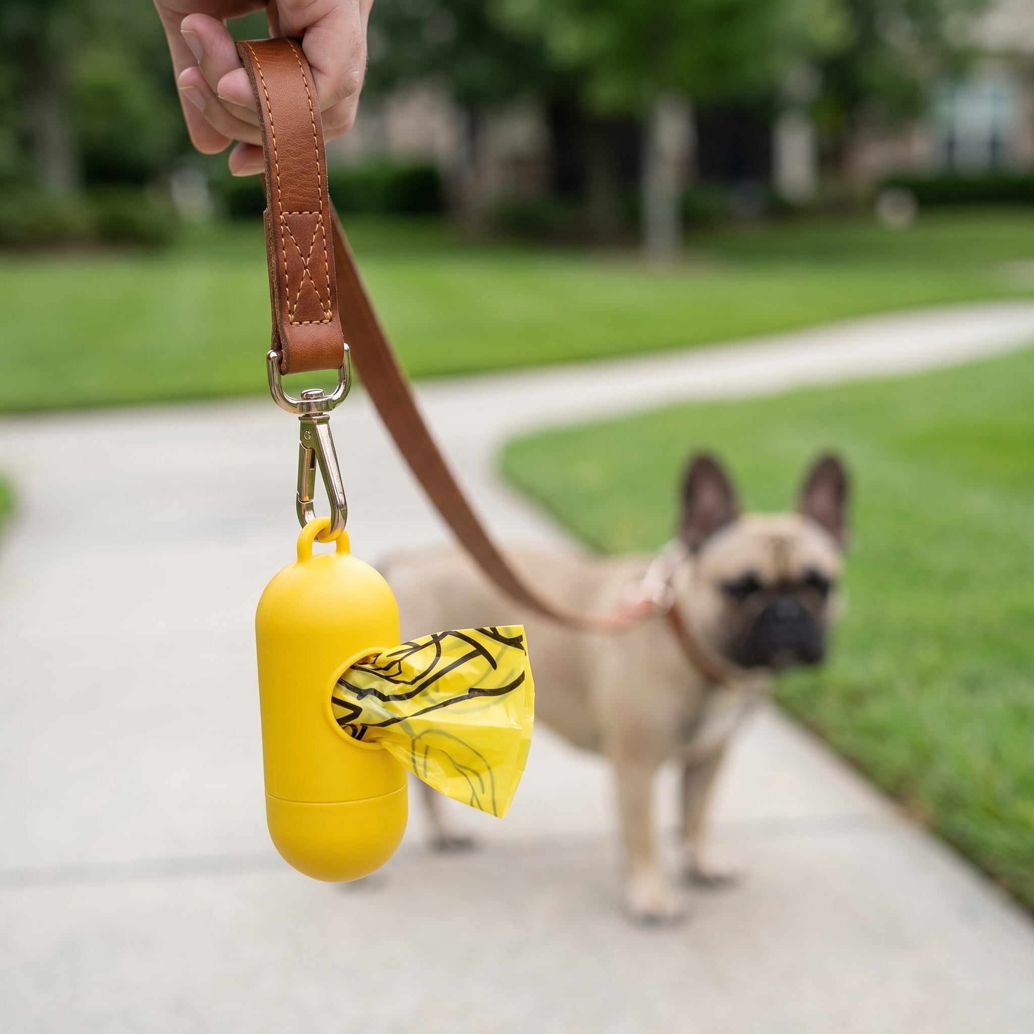 Extra Thick Biodegradable Dog Poop Bags with Fresh Cinnamon Scent, 9" x 13" Heavy Duty Leak-Proof Pet Waste Bags, 15 Bags per Roll, Eco-Friendly Outdoor Walking Essentials