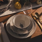 Thyme & Table 4-Pack Stoneware Cereal Bowls, Red Leaf
