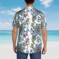 thumbnail image 3 of Lsque Flowers and Butterflies pattern Hawaiian Shirt for Men, Unisex Summer Beach Casual Short Sleeve Button Down Shirts-Medium, 3 of 9