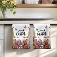 thumbnail image 7 of Spring Easter Bunny Kitchen Towels Set of 1, Red Floral Botanical Easter Eggs Absorbent Dish Towels for Kitchen, Microfiber Hand Towel, Quick Drying Tea Towel for Cleaning Decorative Dishcloths, 7 of 7