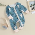 thumbnail image 5 of Douhoow Western Baby Boy Zipped Romper Infant Cow Print One Oiece Jumpsuit Cowboy Bodysuits, 5 of 8