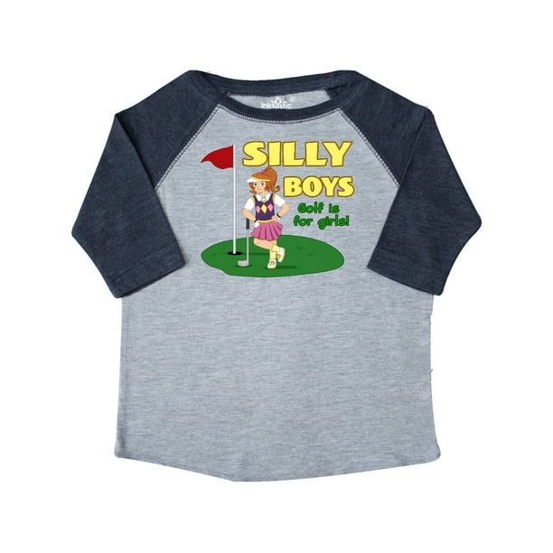 Silly Boys Golf is for Girls with Red Haired Golfer Toddler TShirt