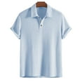 thumbnail image 2 of zfhfof Mens Knit Polo Shirts Short Sleeve Textured Knitted Polo Shirt Lightweight Casual Golf Shirts Collared T Shirt, 2 of 7
