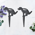 thumbnail image 5 of 2 letreros de jardín de hierro con forma de perro, decorados e insertados, para césped, decoración de jardín, accesorio de jardín (negro), 5 of 5